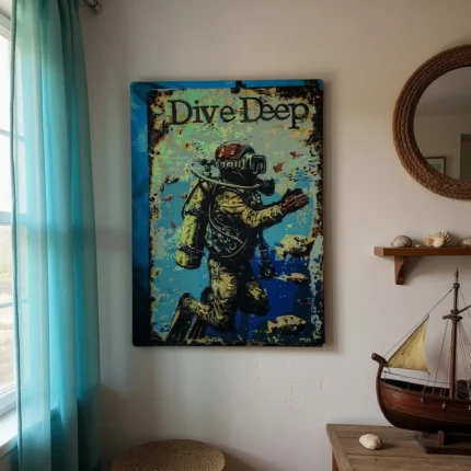 Dive Deep  Metal Tablo (Kopya)